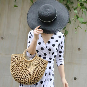 bags : Strandtas Beige - Semicirkel Vakantie Stijl Zomer All-Match in van Pantino