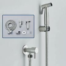 other : Bidet Sproeier RVS voor hy1giënische toilet reiniging - Handdouche voor optimale frisheid in Geborsteld zilver van Pantino