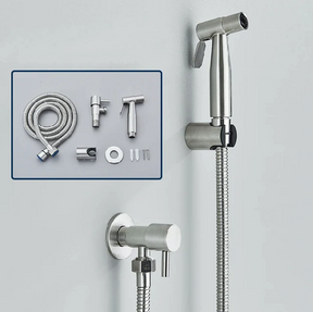 other : Bidet Sproeier RVS voor hy1giënische toilet reiniging - Handdouche voor optimale frisheid in Geborsteld zilver van Pantino