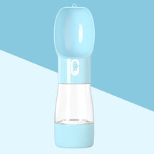 pets : 3-in-1 Hondendrinkfles Grijs - Waterfles Voedselcontainer - Kunststof in Blauw van Pantino