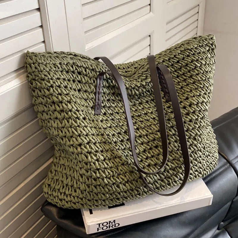 bags : Leren Handtas Beige Dames - Stijlvolle Schoudertas met Ritssluiting in Groen van Pantino