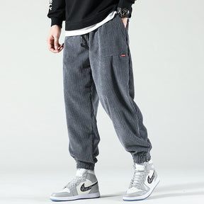 Velvet Pants : Fluwelen Broeken - Trendy - Donkerblauw in Grijs van Pantino