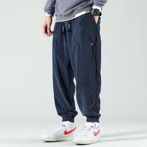 Velvet Pants : Fluwelen Broeken - Trendy - Donkerblauw in Donkerblauw van Pantino