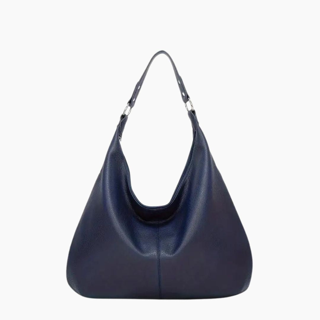 bags : Kaia Vegan Leren Hobo Tas - Wijnrood in Blauw van Pantino