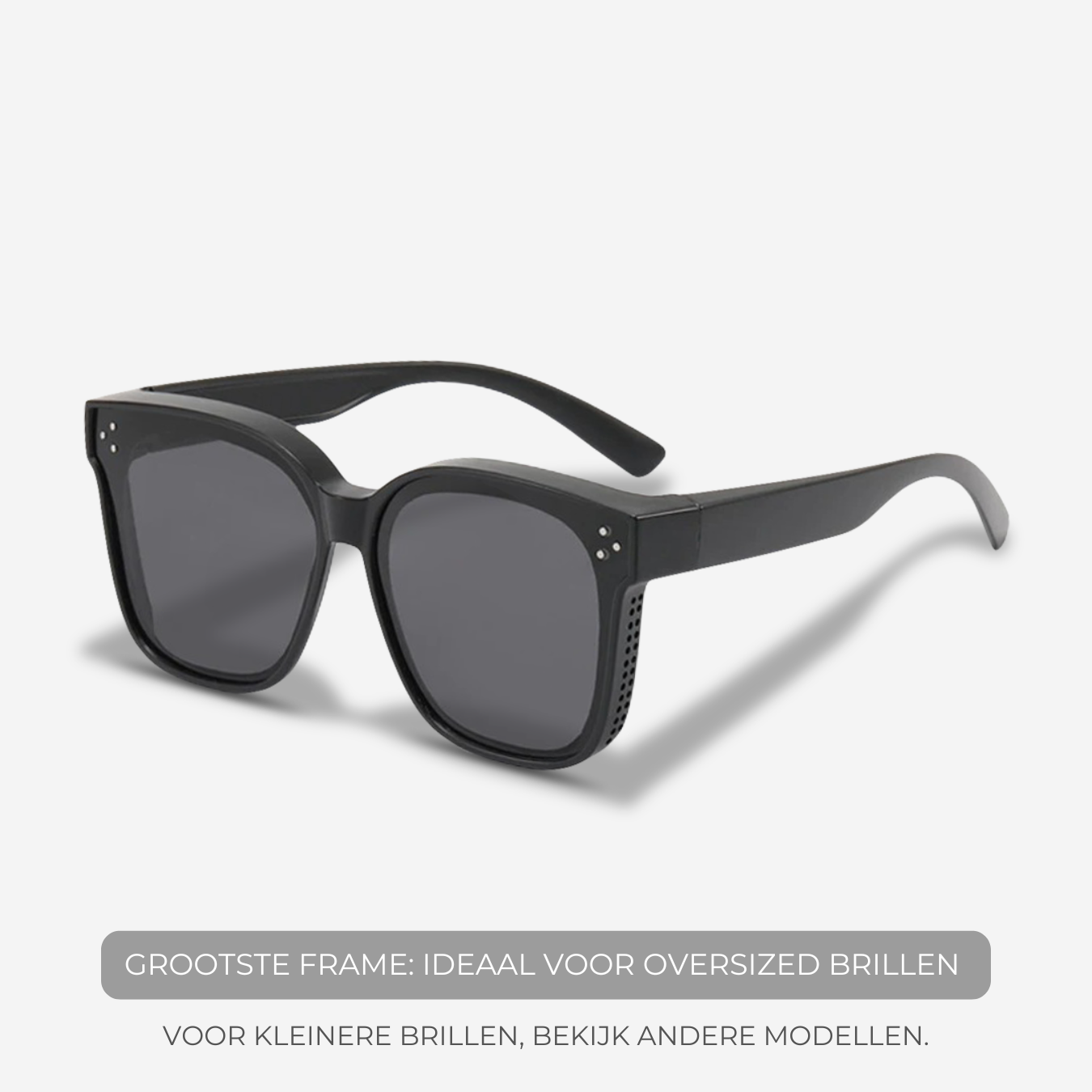 Clip-On Sunglasses : Zonnebril Beige / Pro - ClipShades Stijlvolle Overzetzonnebrillen voor Brildragers in Klassiek Zwart van Pantino