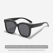 Clip-On Sunglasses : Zonnebril Beige / Pro - ClipShades Stijlvolle Overzetzonnebrillen voor Brildragers in Klassiek Zwart van Pantino