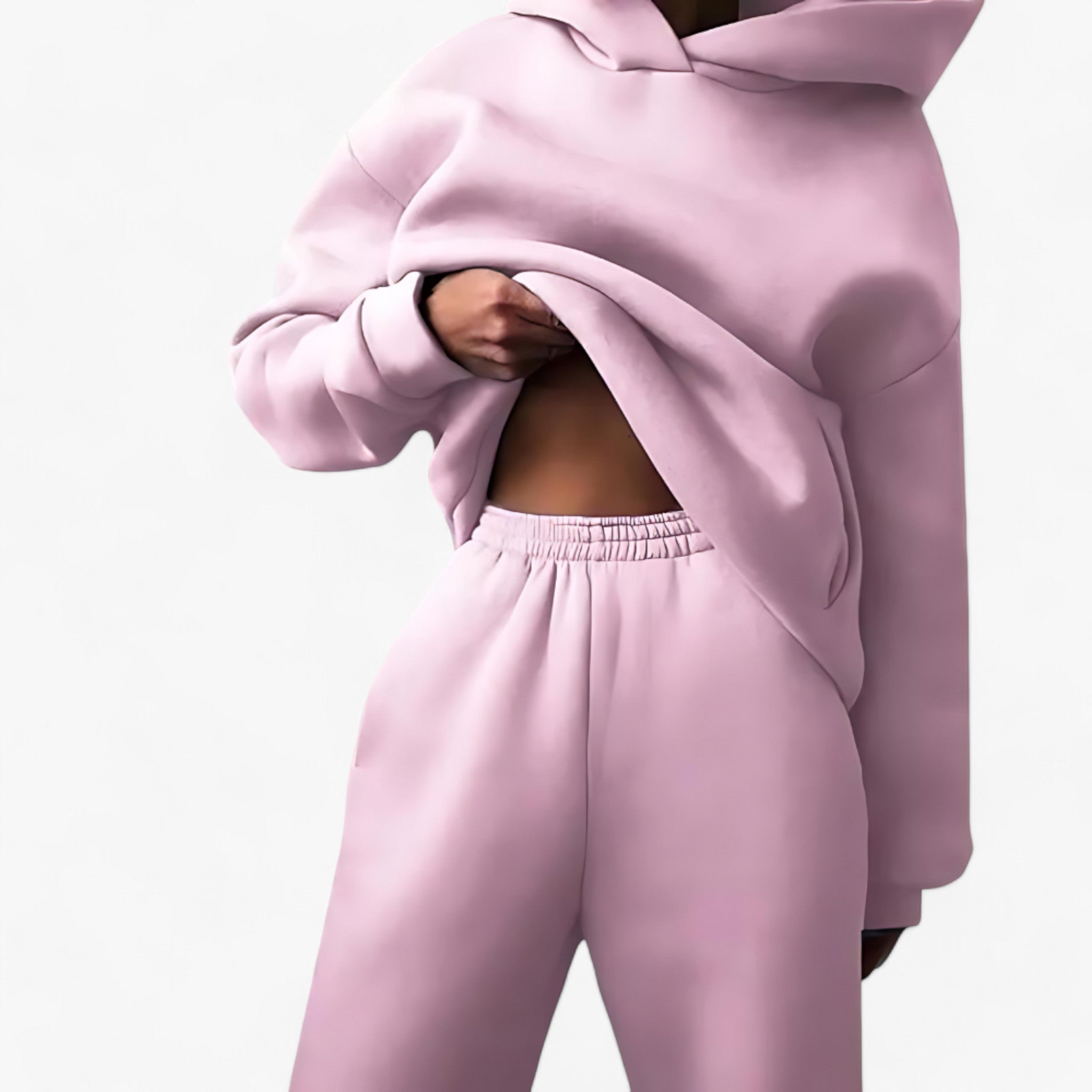Two-Piece Set : Beha Legergroen - Valeria Winter Hoody Sets - Behaaglijke Warmte voor Koude Dagen in Roos van Pantino