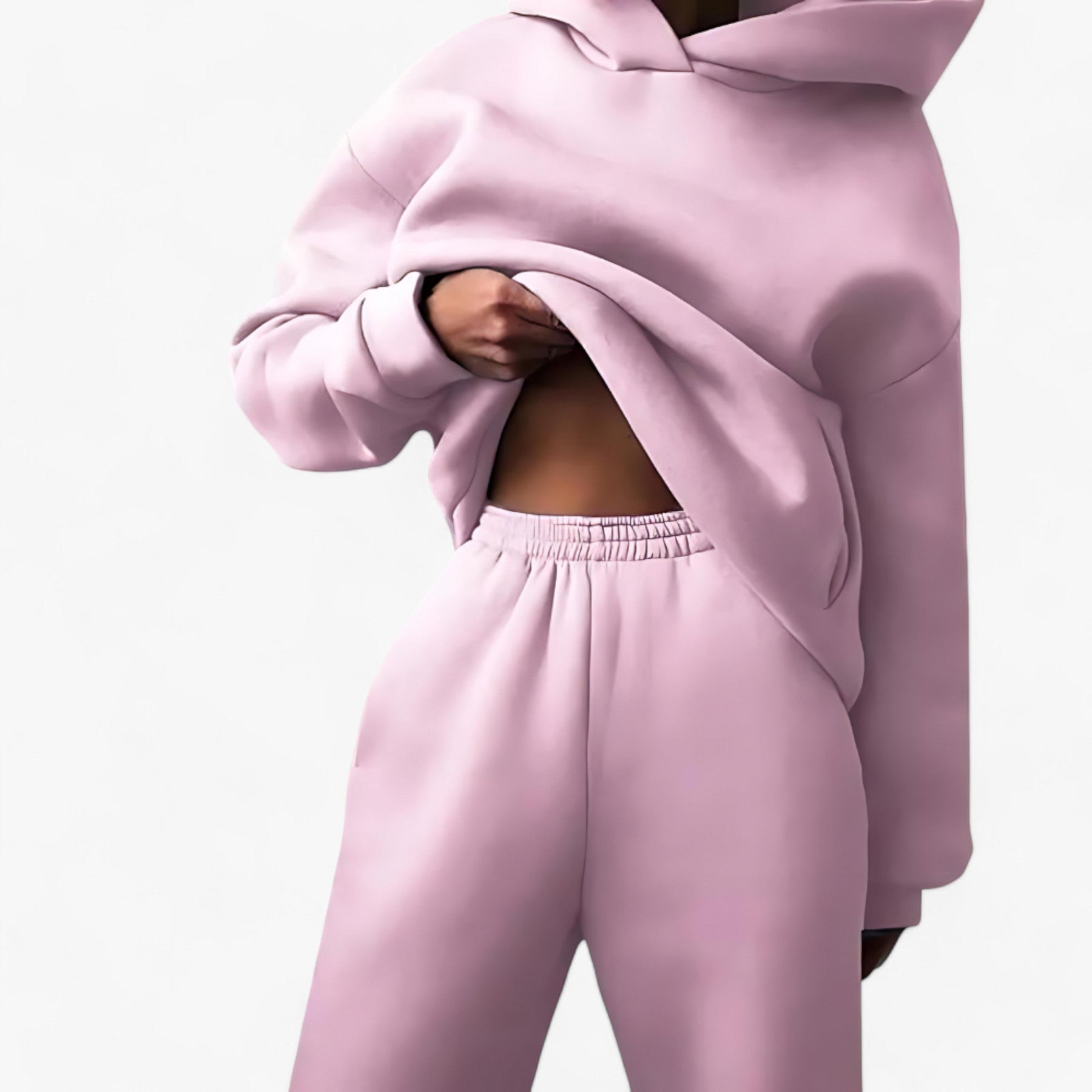 Two-Piece Set : Beha Legergroen - Valeria Winter Hoody Sets - Behaaglijke Warmte voor Koude Dagen in Roos van Pantino
