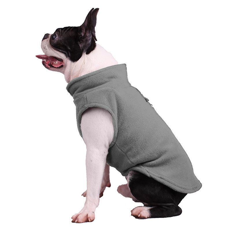 pets : Fleece Hondenjas - Warm Comfortabel Ieder Seizoen - Fleece in Grijs van Pantino