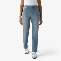 Pants : Broek met Hoge Taille - Rekbaar & Comfortabel in Cedar Blauw Denim (Nog 5 stuks beschikbaar) van Pantino