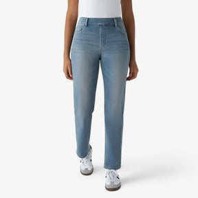 Pants : Broek met Hoge Taille - Rekbaar & Comfortabel in Cedar Blauw Denim (Nog 5 stuks beschikbaar) van Pantino