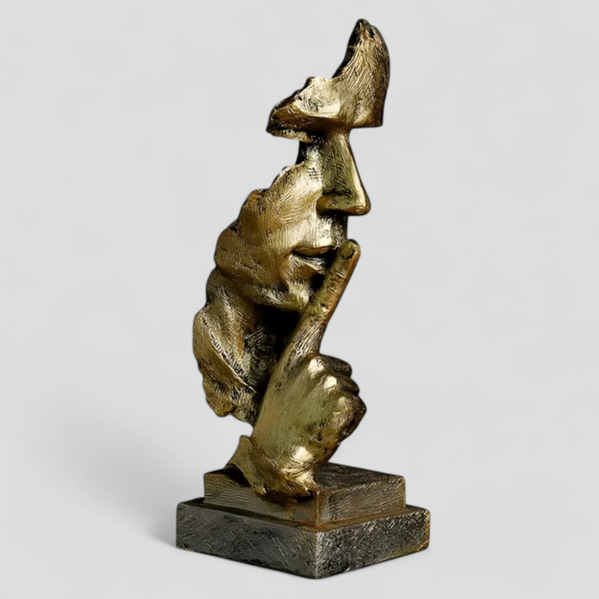 other : Stille Uitdrukking, Stimulerend Art Déco Beeldhouwwerk - Goud in van Pantino
