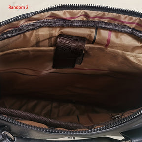bags : Handtas Heren Zwart - Vintage PU Lederen Zakenaktentas Messenger Bag in van Pantino