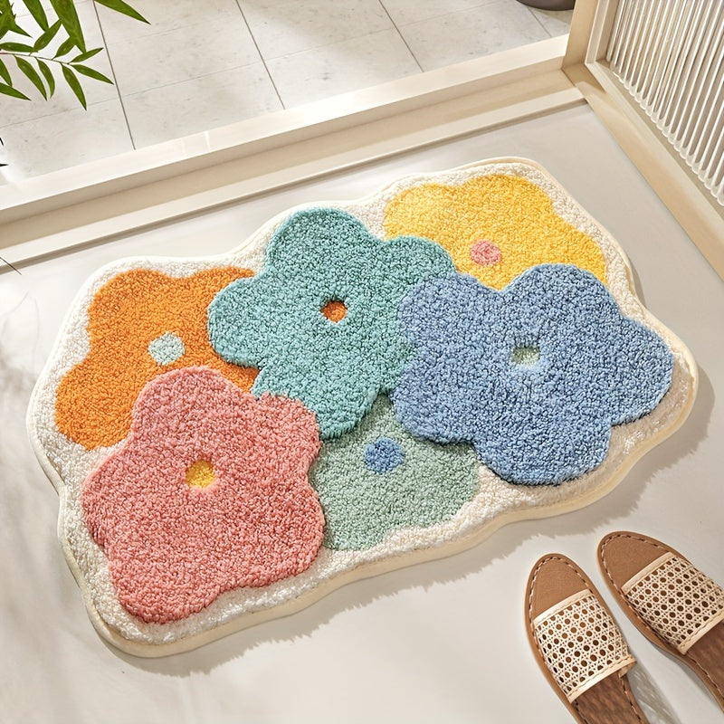 home & garden : Badmat met Bloemenmotief, Extra Zacht en Absorberend in van Pantino
