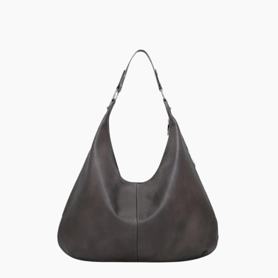 bags : Kaia Vegan Leren Hobo Tas - Wijnrood in Grijs van Pantino