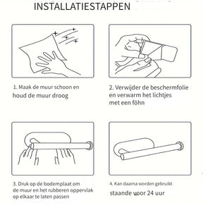 home & garden : Muur Gemonteerde Keukenrolhouder Roestvrij Staal - Zwart in van Pantino