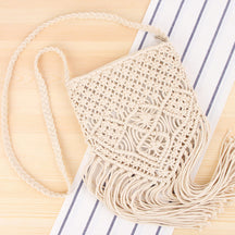 bags : Strand Begeleider Kwast Sling Bag - Wit in Wit van Pantino