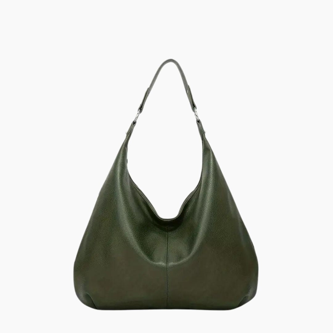 bags : Kaia Vegan Leren Hobo Tas - Wijnrood in Groente van Pantino