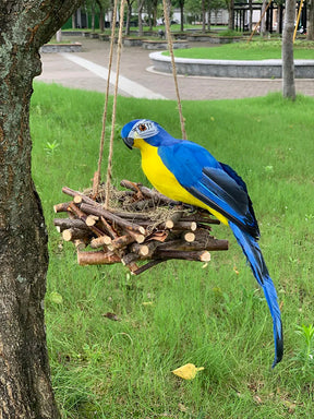 home & garden : Metalen Papegaai Tuinbeeld Rood 35cm - Realistische Vogel Decoratie voor Buiten & Binnen in van Pantino