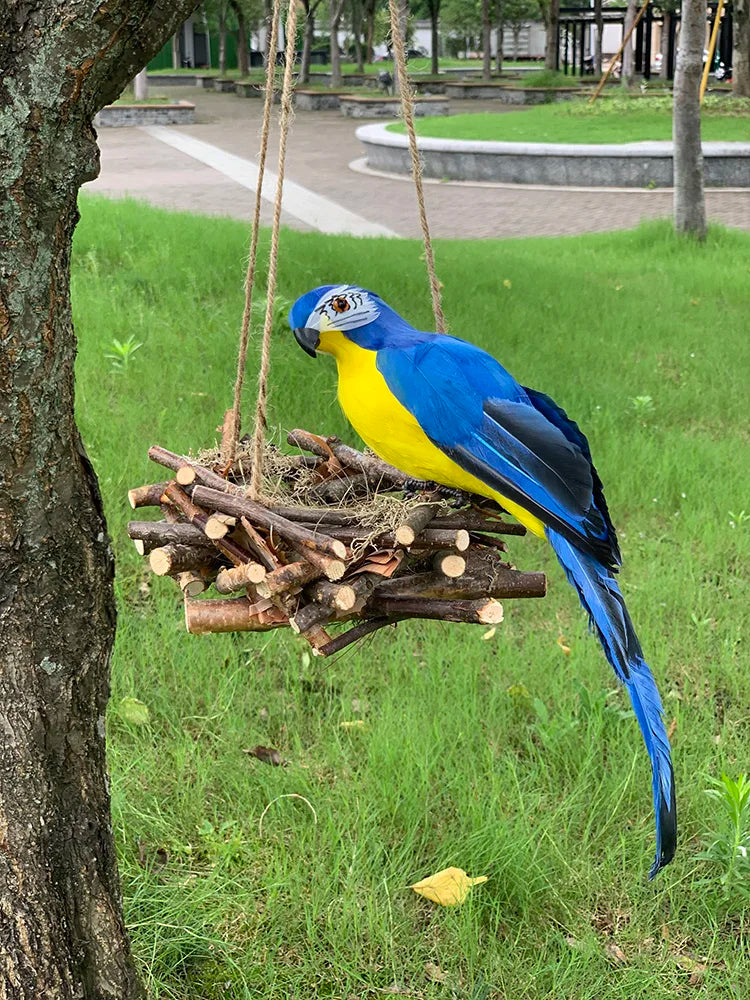 home & garden : Metalen Papegaai Tuinbeeld Rood 35cm - Realistische Vogel Decoratie voor Buiten & Binnen in van Pantino