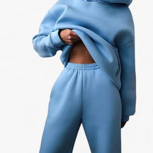 Two-Piece Set : Beha Legergroen - Valeria Winter Hoody Sets - Behaaglijke Warmte voor Koude Dagen in Blauw van Pantino