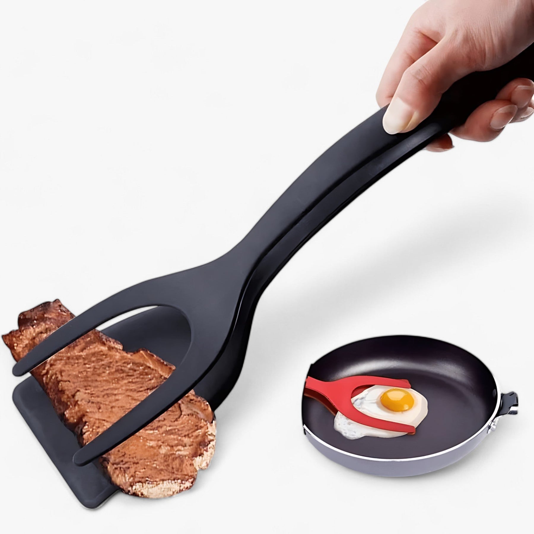 home & garden : Antiaanbak 2-in-1 Gereedschap - Perfect voor Eieren en Brood - Zwart in van Pantino
