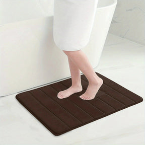 home & garden : Comfortabel en Sneldrogend Antislip Badmat - Machinewasbaar - Zwart in Koffie 50,8 X 81,28 Cm van Pantino