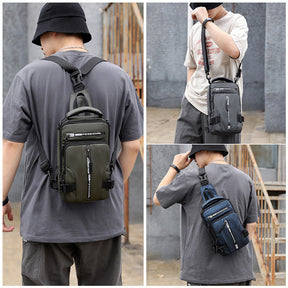 bags : Compacte Rugtas Heren Nylon - Khaki in van Pantino