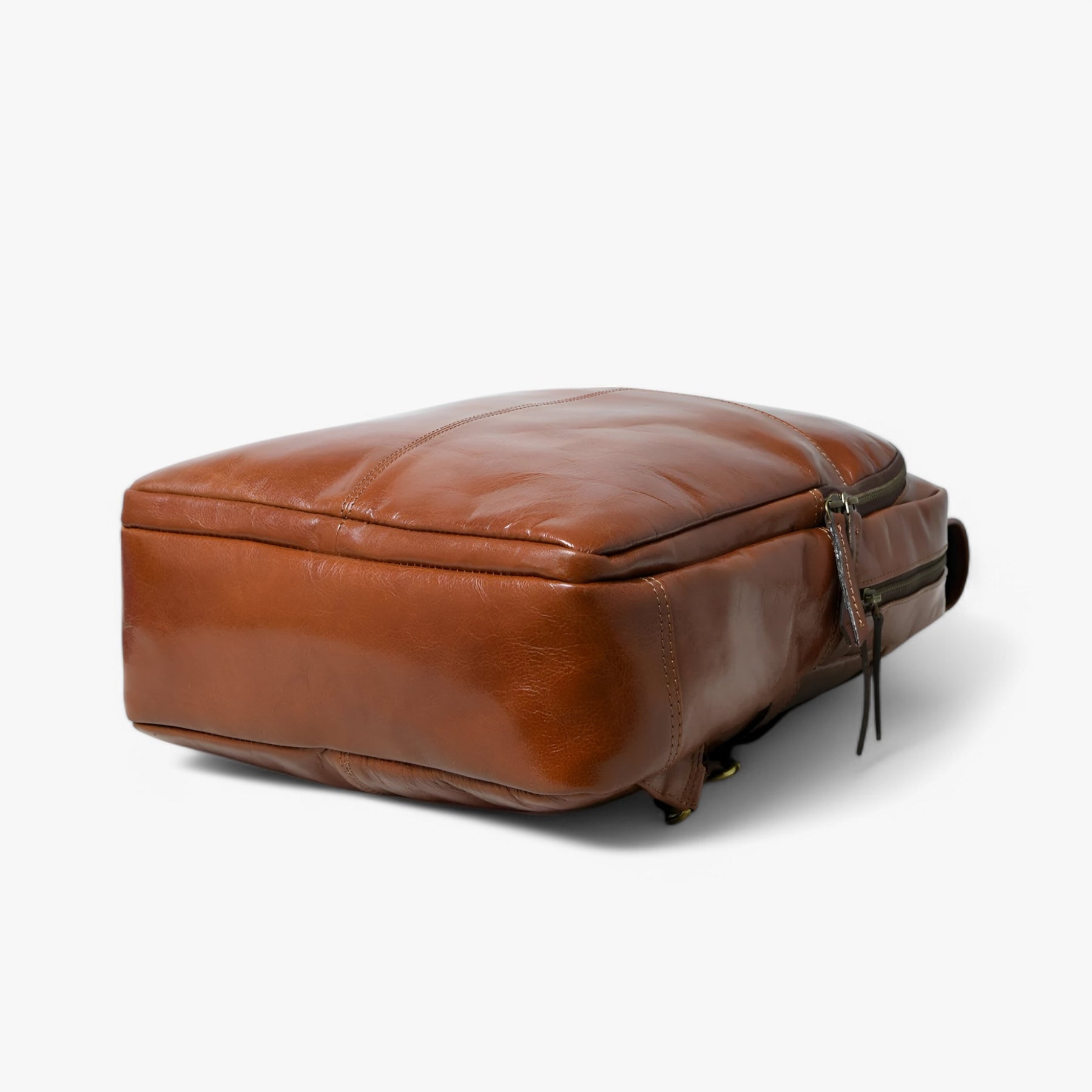 bags : Rugzak Bruin - Luxe Italiaanse Leren in van Pantino