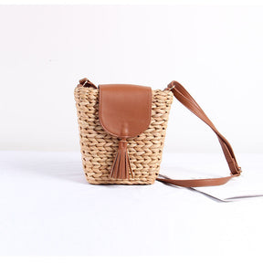 bags : Handgeweven Tassen - Khaki in van Pantino