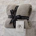 Ozarke luksuriøst ribkant plaid - chic plaid tæppe - øger stemningen i dit rum med luksuriøs tekstur