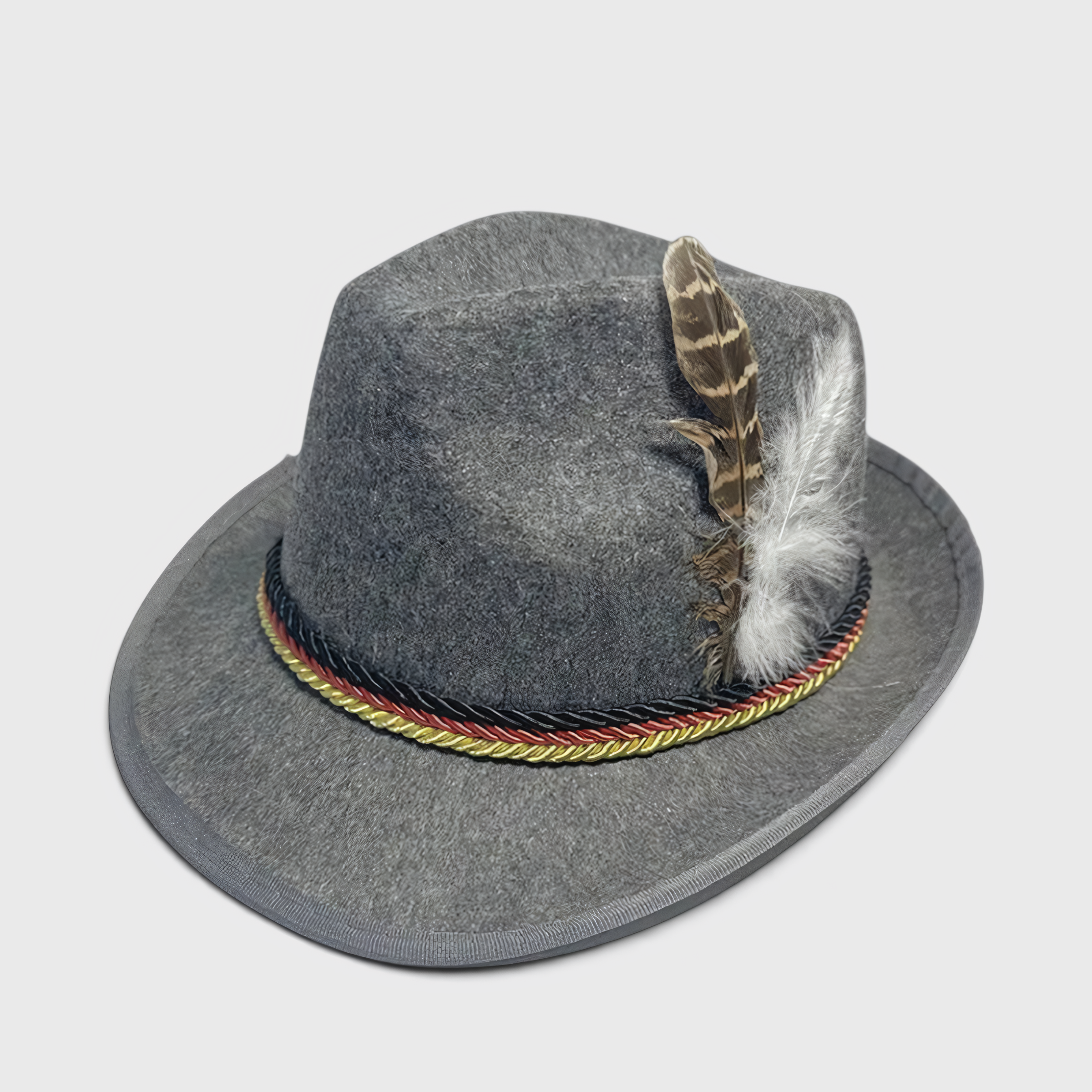 Gifts – Seasonal – Oktoberfest : Oktoberfestmuts Unisex, Traditioneel met Sierlijke Accent in Donkergrijs van Steiner-boutique