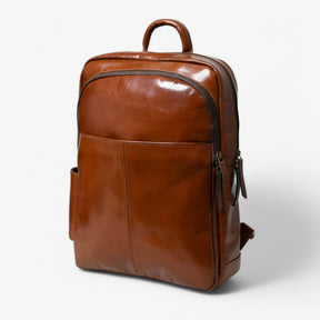 bags : Rugzak Bruin - Luxe Italiaanse Leren in van Pantino