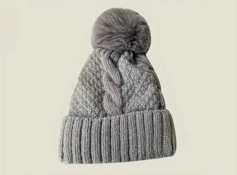 Beanie : Beanie Wit - Trendy Polyester in Grijs van Pantino