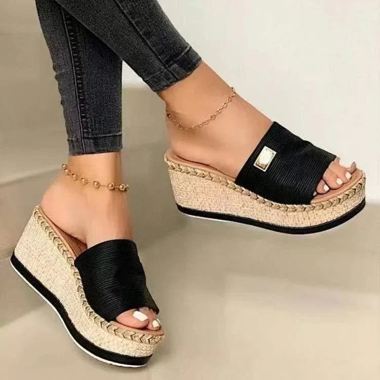Sandals : Sandalen Dames Zwart - Retro Vintage - Perfect voor die van een Klassieke en Trendy Stijl Houden in Zwart van Pantino