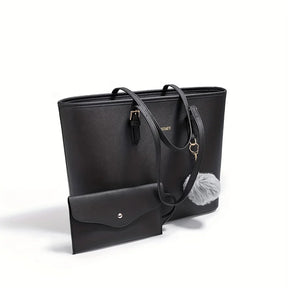 bags : Elegante Schoudertas met Grote Capaciteit - Zwart in van Pantino