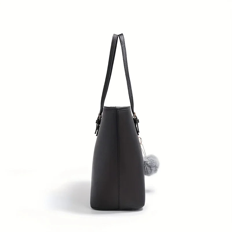 bags : Elegante Schoudertas met Grote Capaciteit - Zwart in van Pantino