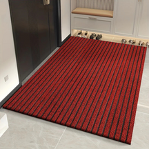Doormat : Entrea - Dames lange vloeiende jurk, met bloemenprint, V-hals, korte mouwen in Rouge van Pantino