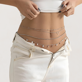 Sieraden : Gelaagde Kettingset Dames Goud - Multi-Strand Charms - RVS in van Pantino
