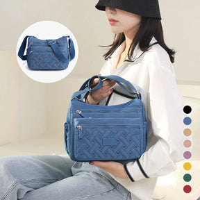 bags : Dames Schoudertas Blauw Leer - Klassiek & Luxe Design in van Pantino
