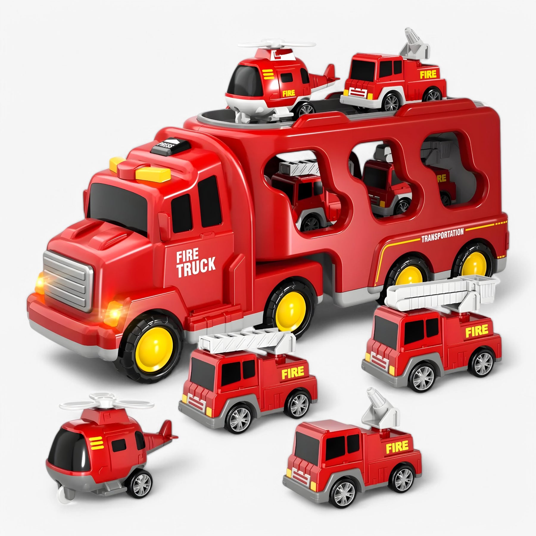 other : WonderWheels - Magische Auto Stad - Vrachtwagen met Licht en Muziek in Rood van Pantino