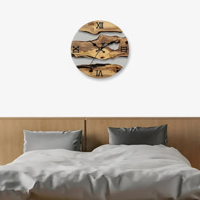 watches : Minimalistisch Wandklok met Houten Accenten in van Pantino