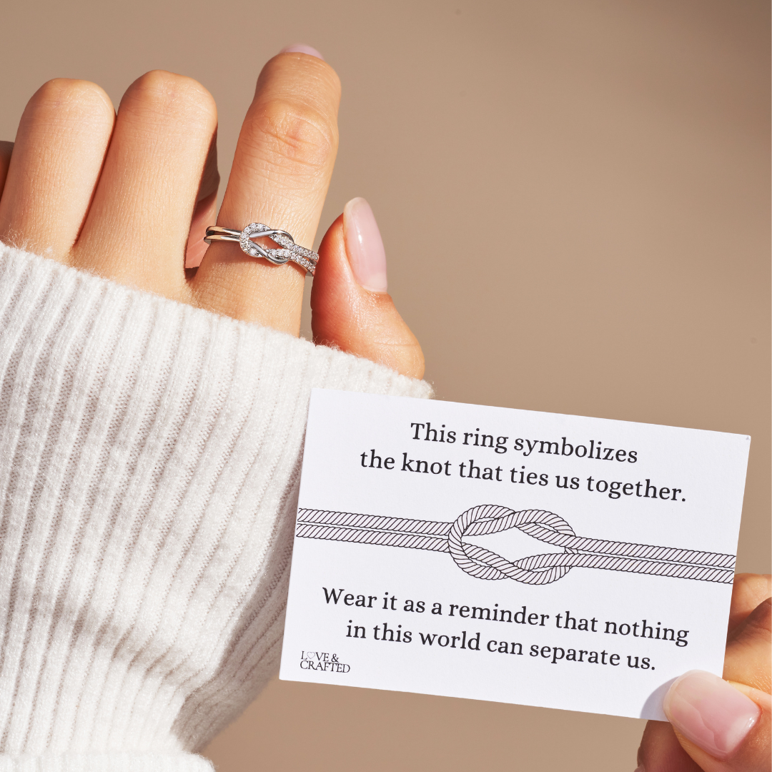 Ring : Knoopring Dames - Minimalistisch Versiersel - Metaal in van Pantino