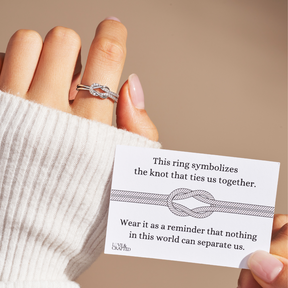 Ring : Knoopring Dames - Minimalistisch Versiersel - Metaal in van Pantino