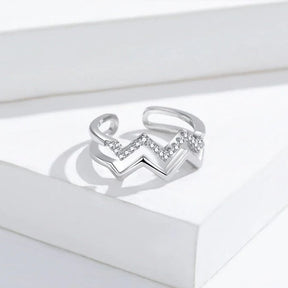 Ring : Dochter Ring - Speciaal Cadeau Moederliefde - Verstelbaar Zilver in van Pantino