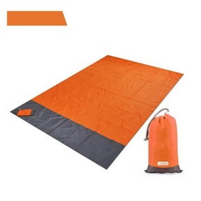 outdoor equipment : Waterdichte Strandmat, Draagbare Picknickmat voor Buiten - Blauw in Oranje van Pantino
