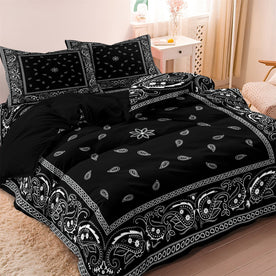 bedding : Luxe Layers - Paisley Mandala Bloemen Gedrukte Dekbedovertrek Beddengoed Set in EU King van Pantinoshop
