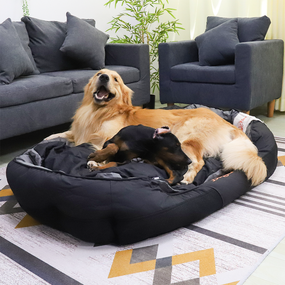 pets : Comfortabele Hondenmand Deluxe - Zwart in van Pantino