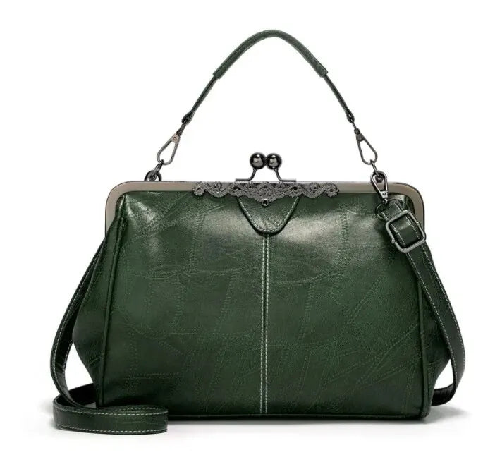bags : Effen Handtas Dames Beige - Veelzijdig Ruim Stijlvol - PU-Leer in Groen van Pantino