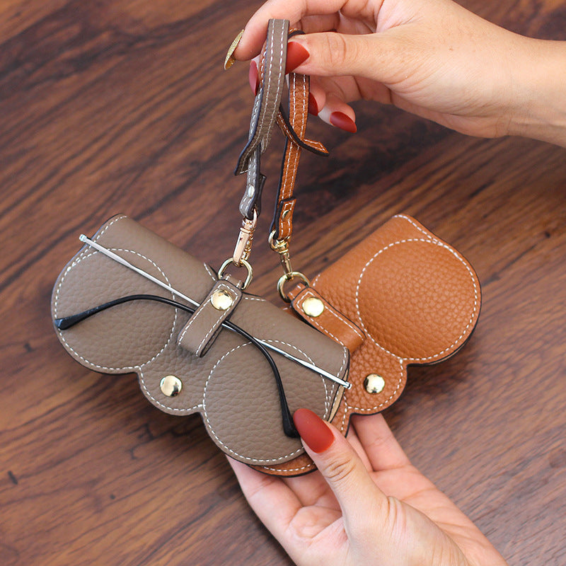 Eyeglass Case : Bril Dames Grijs - Luxe Brillenkoker - De Compacte Bescherming voor Onderweg Leer in van Pantino